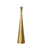 Juletræ Creased cone guld metal højde 37 cm - Tinashjem